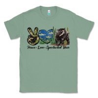 Sage Peace Love Spectacled Bear Classic Tee - LillyAllenDesigns