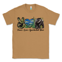 Toasted Coconut Peace Love Spectacled Bear Classic Tee - LillyAllenDesigns