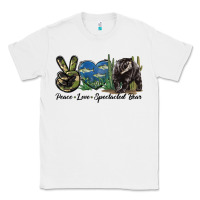 White Peace Love Spectacled Bear Classic Tee - LillyAllenDesigns