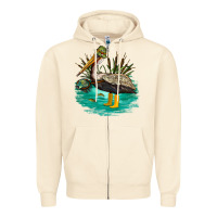 Sandshell fishing pelican camp Zipper Hoodie - NancyCooperArtShop