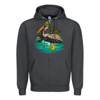 Smoke fishing pelican camp Zipper Hoodie - NancyCooperArtShop