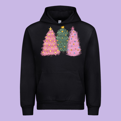 Christmas Trees Urban Hoodie Designed By Cowgirlartshop
