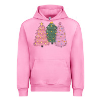 Fuchsia Pink christmas trees Urban Hoodie - CowGirlArtShop