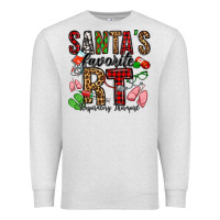 Oatmeal Heather santa's favorite rt respiratory therapist Premium Sweatshirt - Jasminsmagicworld