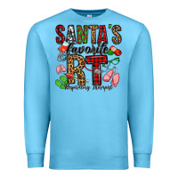 Ocean Blue santa's favorite rt respiratory therapist Premium Sweatshirt - Jasminsmagicworld
