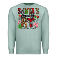Seafoam santa's favorite rt respiratory therapist Premium Sweatshirt - Jasminsmagicworld