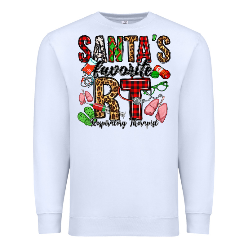 Santa's Favorite Rt Respiratory Therapist Premium Sweatshirt by Jasminsmagicworld | Teevron