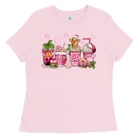 Bubblegum Pink pink christmas coffee cups Ladies Tee - Zillion Design Studio