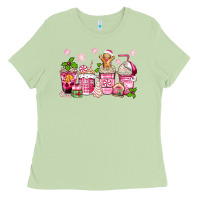 Matcha pink christmas coffee cups Ladies Tee - Zillion Design Studio
