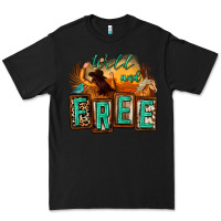 Black wild and free cowgirl horse desert Premium Tee - Zillion Design Studio