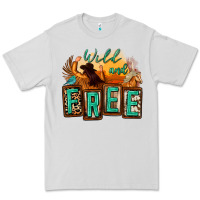 Dove Grey wild and free cowgirl horse desert Premium Tee - Zillion Design Studio