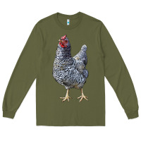 Army Green Dominique Chicken Long Sleeve Tee - LillyAllenDesigns