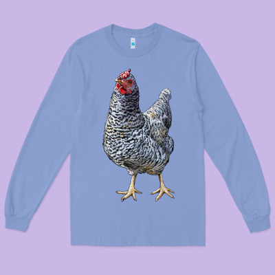 Dominique Chicken Long Sleeve Tee Designed By Lillyallendesigns