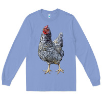 Colony Blue Dominique Chicken Long Sleeve Tee - LillyAllenDesigns