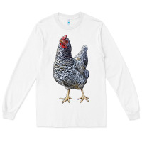 White Dominique Chicken Long Sleeve Tee - LillyAllenDesigns