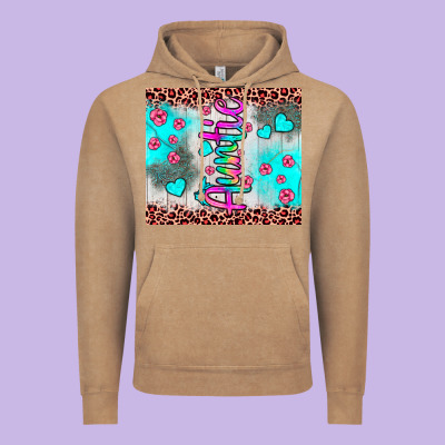 Auntie Leopard Turquoise Vintage Hoodie Designed By Jahusdesignshop