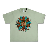Oil Green gemstone cowhide leopard turquoise sunflower Urban Heavy Tee - Artiststas