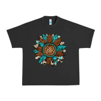 Pigment Black gemstone cowhide leopard turquoise sunflower Urban Heavy Tee - Artiststas