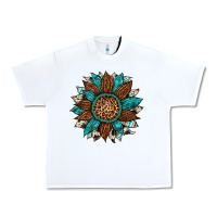 White gemstone cowhide leopard turquoise sunflower Urban Heavy Tee - Artiststas