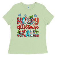 Matcha merry christmas y'all Ladies Tee - Zillion Design Studio