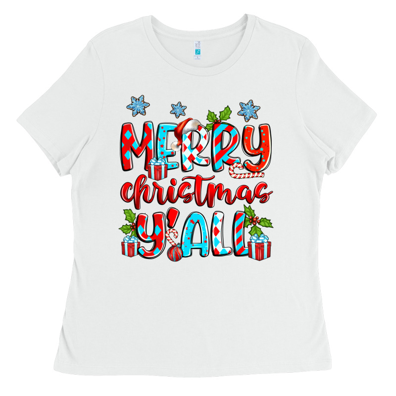Merry Christmas Y'all Ladies Tee by Zillion Design Studio | Teevron