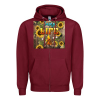 Burgundy camp life Zipper Hoodie - NancyCooperArtShop