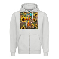 Dove Grey camp life Zipper Hoodie - NancyCooperArtShop