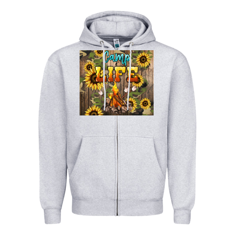 Camp Life Zipper Hoodie by NancyCooperArtShop | Teevron