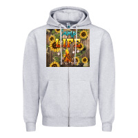 Heather Grey camp life Zipper Hoodie - NancyCooperArtShop