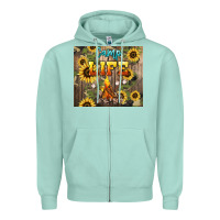 Seafoam camp life Zipper Hoodie - NancyCooperArtShop
