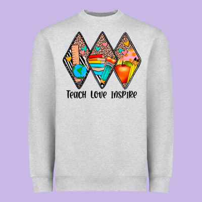 Teach Love Inspire Heavyweight Sweatshirt Designed By Jahusdesignshop