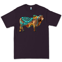 Plum brahman bull gemstone turquoise and sunflower Premium Tee - RanaPortraitStore
