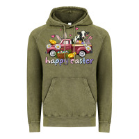 Vintage Olive happy easter trucks Vintage Hoodie - AdoDesignShop