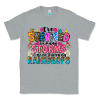 Heather Grey ive survived too many storms to be thered by raind Classic Tee - CowhideDigitalArt