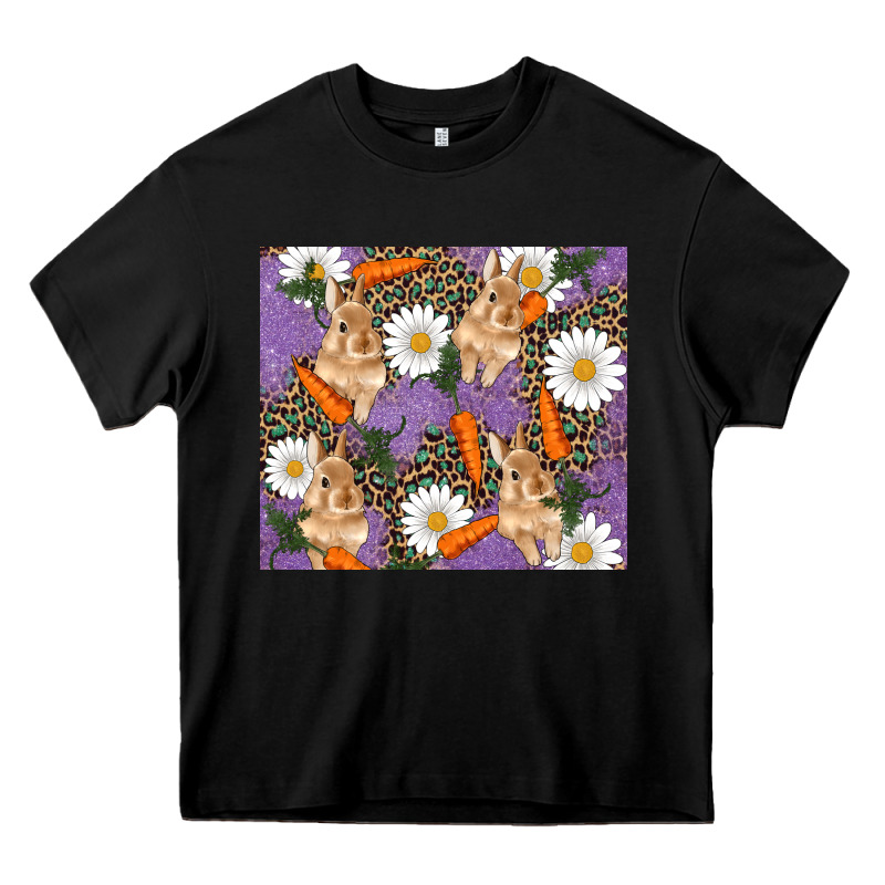 Easter Bunny Carrot Daisys Leopard Glitter Heavy Core Tee by RanaPortraitStore | Teevron