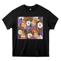 Black easter bunny carrot daisys leopard glitter Heavy Core Tee - RanaPortraitStore