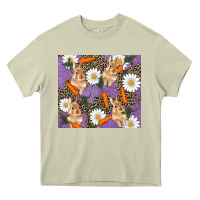 Mossy easter bunny carrot daisys leopard glitter Heavy Core Tee - RanaPortraitStore