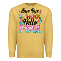 Antique Gold bye bye school hello pool Premium Sweatshirt - BarkalooDesign