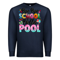 Navy bye bye school hello pool Premium Sweatshirt - BarkalooDesign