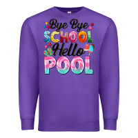 Purple bye bye school hello pool Premium Sweatshirt - BarkalooDesign