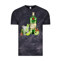 Cloud Black gin tonic bottle and cocktail Vintage Tee - AdoDesignShop