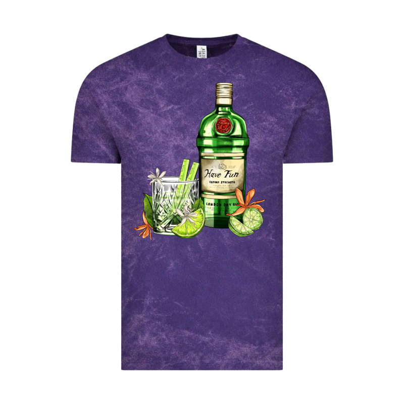 Gin Tonic Bottle And Cocktail Vintage Tee by AdoDesignShop | Teevron
