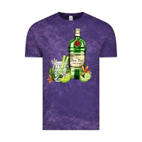 Cloud Purple gin tonic bottle and cocktail Vintage Tee - AdoDesignShop