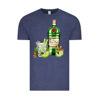 Vintage Denim gin tonic bottle and cocktail Vintage Tee - AdoDesignShop