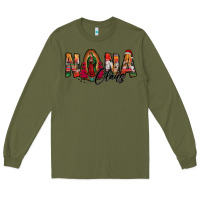 Army Green nana claus lady of guadalupe Long Sleeve Tee - Jasminsmagicworld