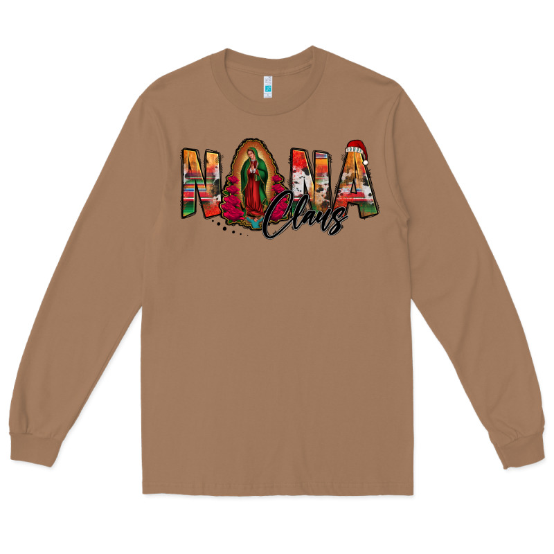 Nana Claus Lady Of Guadalupe Long Sleeve Tee by Jasminsmagicworld | Teevron