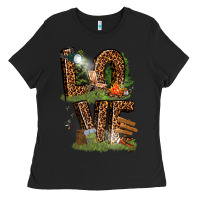 Black love camping Ladies Tee - texasbilliewilder