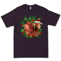 Plum merry Christmas brahman bull Premium Tee - RanaPortraitStore