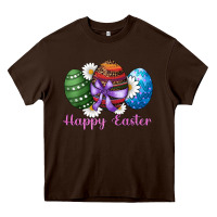 Chocolate Brown easter western eggs happy easter Heavy Core Tee - RanaPortraitStore