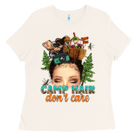 Bone messy bun camp hair dont care Ladies Tee - texasbilliewilder